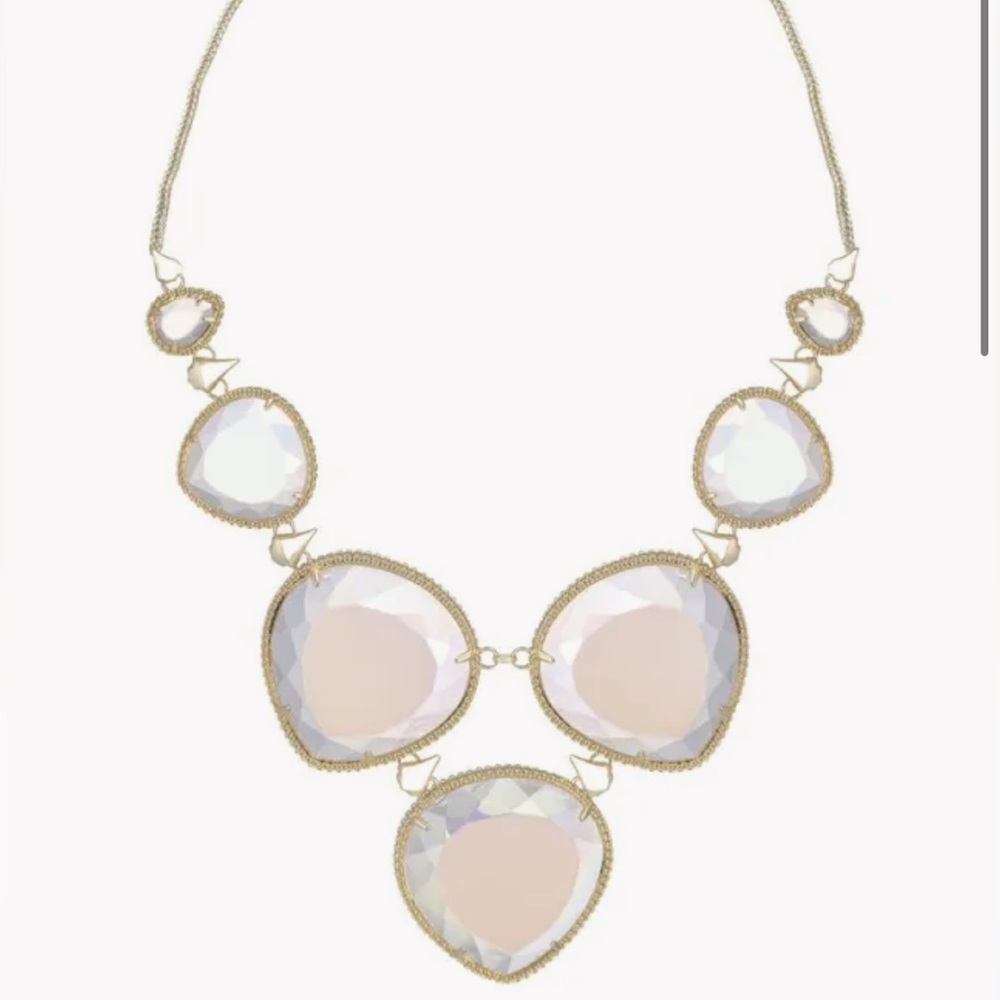 Kendra Scott Clear Iridescent Rebecca Statement Necklace